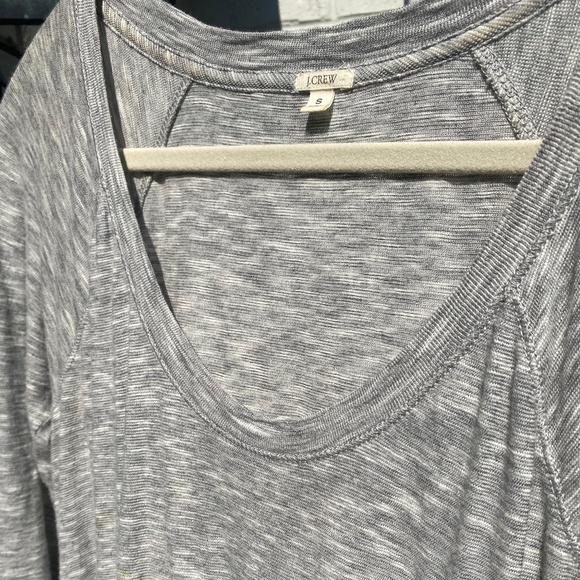 J Crew dress drawstring tie waist long sleeve gray Small - Picture 6 of 16